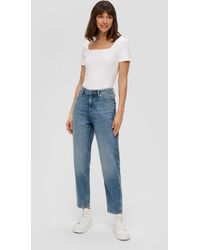 S.oliver - 7/8- Jeans Mom / Regular Fit / High Rise / Wide Leg - Lyst