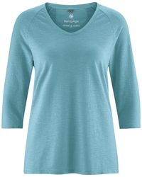 HempAge - /--Shirt DH240 Raglanshirt mit 3/4-Arm - Lyst