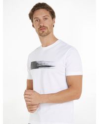 Calvin Klein - BRUSH LOGO T-SHIRT mit Logoschriftzug - Lyst