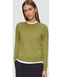 S.oliver - Longpullover Strickpullover Strickpullover Aus Viskosemix - Lyst