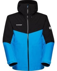 Mammut - Funktionsjacke Convey 3 in 1 HS Hooded Jacket Men glacier blue-black - Lyst