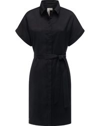 Ragwear - Blusenkleid Manilla Kurzarm Midikleid mit Taillengürtel - Lyst
