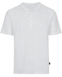 Trigema - T-Shirt mit Knopfleiste DELUXE Baumwolle (1-tlg) - Lyst