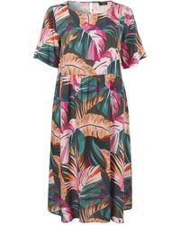 Via Appia Due - Blusenkleid mit exotischen Allover-Muster - Lyst