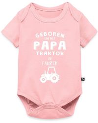 Spreadshirt - Kurzarmbody Geboren Um Mit Papa Traktor Zu Fahren Kurzarm Tages Baby Body (1-tlg) - Lyst