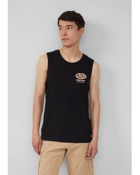 S.oliver - Shirttop Tanktop aus Baumwollle mit Frontprint - Lyst