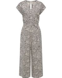 Ragwear - Jumpsuit Glina Print Langer Overall mit Bindegürtel an der Taille - Lyst