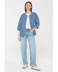 SENSES.THE LABEL - Kurzarmbluse mit Baumwolle - Lyst