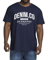 Jack & Jones - Print-Shirt (Spar-Set, 5er-Pack) Big Size Shirts, Übergröße aus Baumwolle - Lyst