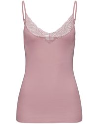 Hanro - Spaghettitop Cotton Delight schmale träger Spaghetti-top - Lyst