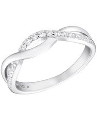 Amor - Fingerring Classic, Mit Zirkonia (Synth) - Lyst
