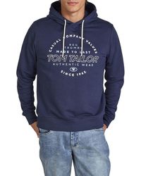 Tom Tailor - Kapuzenpullover Printed Hoodie Regular Fit Streetware Sweatshirt mit Kapuze - Lyst