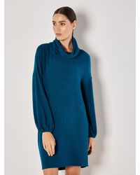 Apricot - Strickkleid Weiches Minikleid aus Strick, mit Rollkragen - Lyst