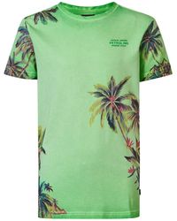 Petrol Industries - - Kurzarmshirt - - mit Botanikmuster Reefquest - Men T-Shirt SS - Lyst
