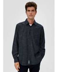 S.oliver - Langarmhemd Regular: Hemd aus Baumwolle Tape - Lyst