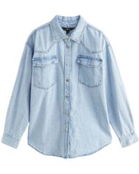 Next - Jeanshemd Oversize-Denimhemd aus 100 % Baumwolle. (1-tlg) - Lyst