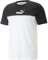 PUMA - T-Shirt ESS BLOCK X TAPE TEE - Lyst