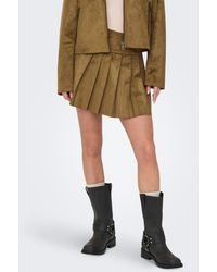 ONLY - Minirock ONLTULIP FAUX SUEDE PLEAT SKIRT OTW - Lyst