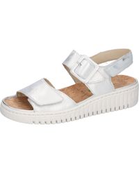 Waldläufer - H-Willow Plateausandale Sommerschuh, Klettschuh, Bequemschuh Mit Korkfußbett, H-Weite - Lyst