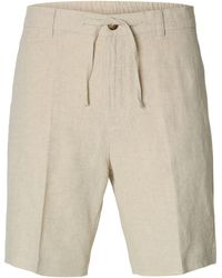 SELECTED - SLHREGULAR-LEROY LINEN BLD SHORTS N - Lyst