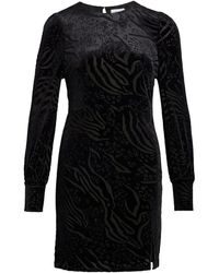 Vila - Shirtkleid Samtiges Nicki Kleid Leo Print Party Dress für Kurvige Frauen - Lyst