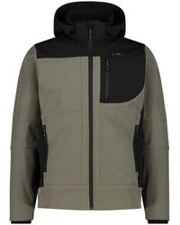 CMP - Funktionsjacke MAN JACKET ZIP HOOD OLIVE-NERO - Lyst