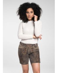 Spieth & Wensky - Shorts Lederhose "Filipa" (1-tlg) Feminine Stickereien - Lyst