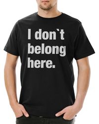 Urban Backwoods - Print-Shirt I Don't Belong Here T-Shirt Pessimismus Nihilist Skeptiker - Lyst