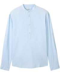 Tom Tailor - Langarmhemd relaxed cotton linen tunic - Lyst