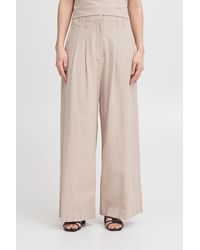 Ichi - Loungehose IHUNITY lässige Hose mit Bundfalten und Kordel - Lyst
