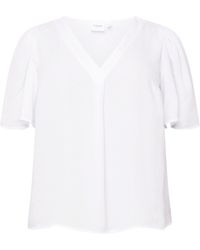 EVOKED - Kurzarmbluse LUCIA (1-tlg) Drapiert/gerafft - Lyst