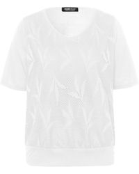 FRANK WALDER - Kurzarmshirt mit elastischer Lochspitze - Lyst