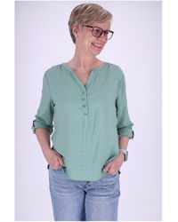 SPLASH OF COLOR - Klassische Bluse Schlupfbluse Minimalprint kleine Karos - Lyst