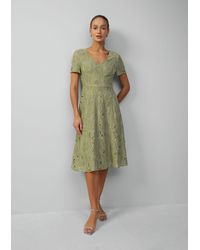 S.oliver - Minikleid Midikleid aus Spitze mit blickdichtem Futter und floralem Muster - Lyst