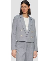 S.oliver - Jackenblazer Kurzer Twill-Blazer aus Baumwollmix - Lyst