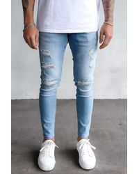 2Y Premium - Bequeme Jeans Premium 2Y Destroyed Cropped Skinny Fit Denim (1-tlg) - Lyst