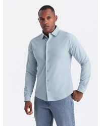 Ombre - Langarmhemd strickhemd SLIM FIT langarm - Lyst