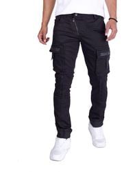 KINGZ - Rebelische Designer Cargojeans Schwarz M - Lyst