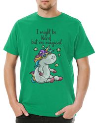 Urban Backwoods - Print- Nerd Unicorn T-Shirt Hellgrün Größe 3XL - Lyst