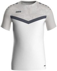 JAKÒ - Kurzarmshirt T-Shirt Iconic weiß/soft grey/anthra light - Lyst