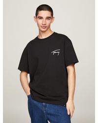 Tommy Hilfiger - T-Shirt TJM REG SIGNATURE TEE EXT mit aufgesticktem Signatur-Logo - Lyst