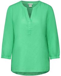 Street One - Blusenshirt LS_Solid Splitneck blouse w ga - Lyst