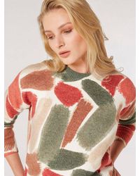 Apricot - Strickpullover Kurzpullover Mit Pinselstrichmuster - Lyst