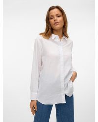 Vero Moda - Hemdbluse Hemd-Bluse VmLinn Shirt Hemdkragen - Lyst