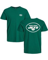 Jack & Jones - & Rundhalsshirt Große ößen T-Shirt grün Jack&Jones Rückenprint New York Jets - Lyst