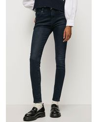 Pepe Jeans - Röhrenjeans REGENT in Skinny Passform mit hohem Bund aus seidig bequemem Stretch Denim - Lyst