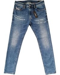 DIESEL - Skinny-fit-Jeans Thommer-X 009ES (Blau) Vintage Used Look, Stretch - Lyst