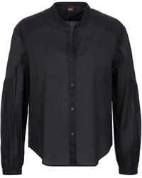 BOSS - Klassische Bluse C_Berday_1 Premium mode mit Ballonärmeln - Lyst