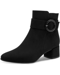 Marco Tozzi - Stiefelette Blockabsatz, Abendschuh, Festtagsschuh Mit Zierschnalle - Lyst