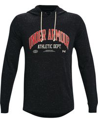 Under Armour - ® Hoodie UA RIVAL TRY ATHLC DEPT HD 001 BLACK - Lyst